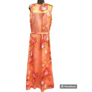 Vintage Sun Fashions Hawaii MuuMuu Maxi Dress 12 Resort Cruise Beach Romantic